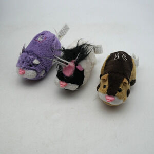 Lot of 3 Zhu Zhu Pets Hamsters Tex, Princess Dashington, Roxie 2008 2009 Rare